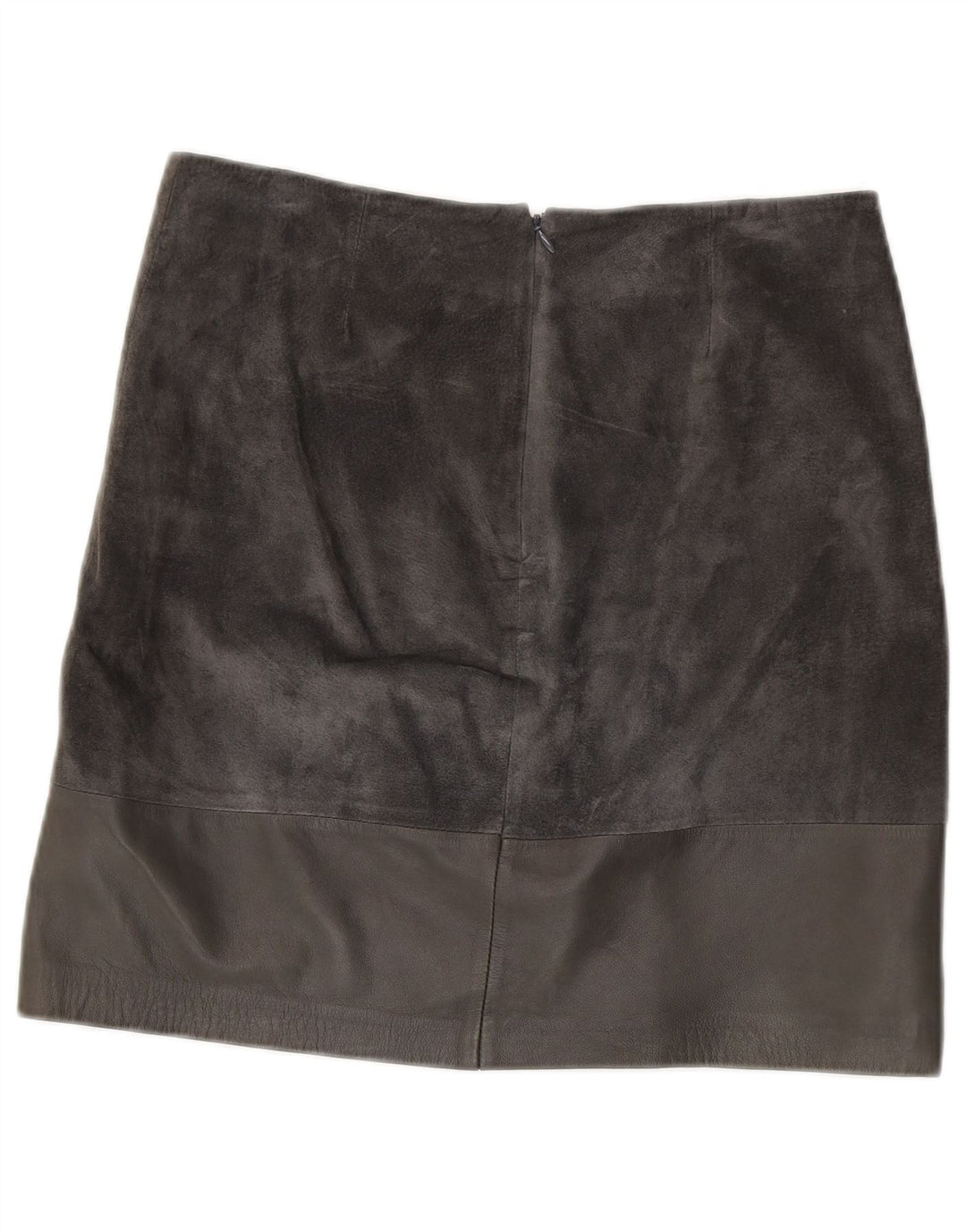 HALLHUBER Женская замшевая юбка EU 38 Medium W32 Серая кожа