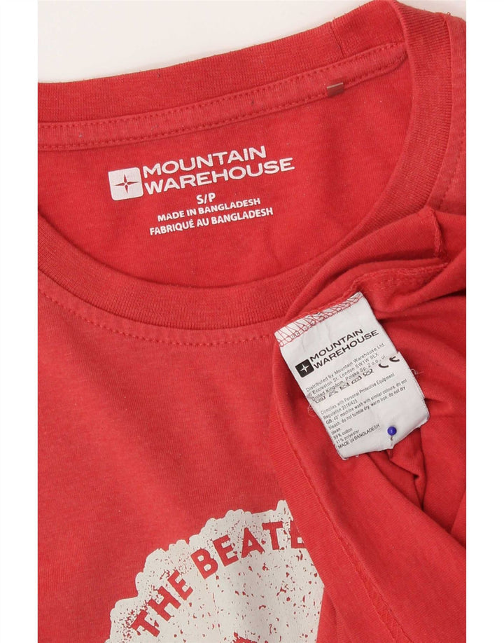 Мужская футболка с рисунком Mountain Warehouse, маленький красный хлопковый топ