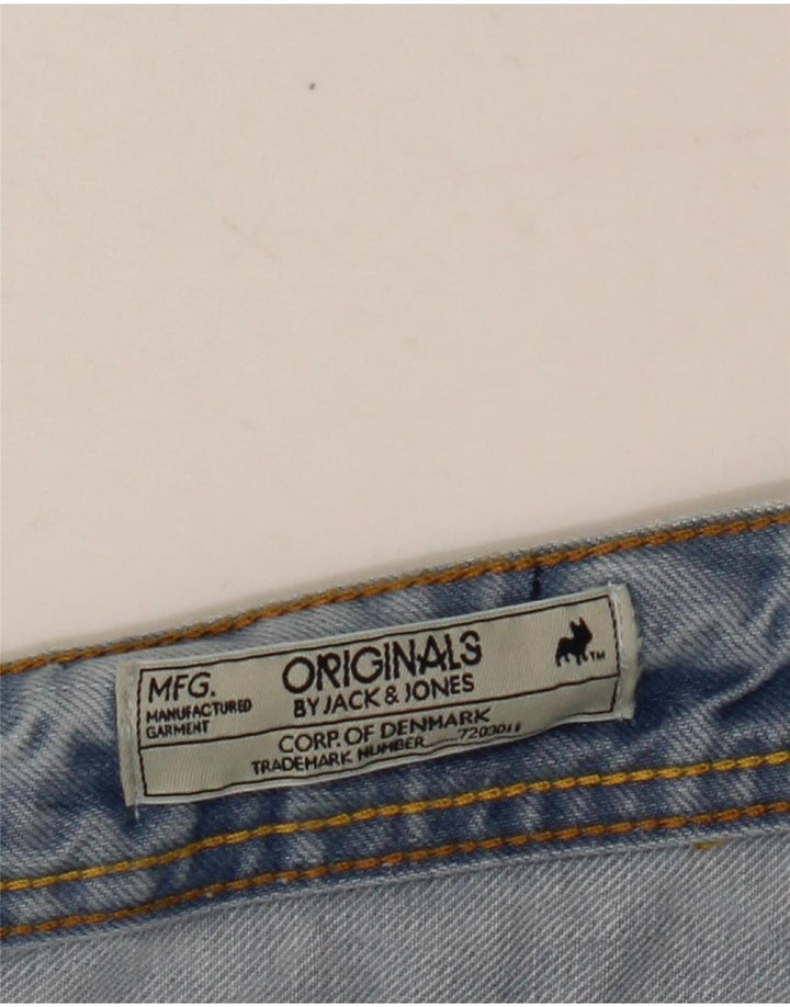 Мужские потертые узкие джинсы Jack & Jones Tim W34 L31 синие