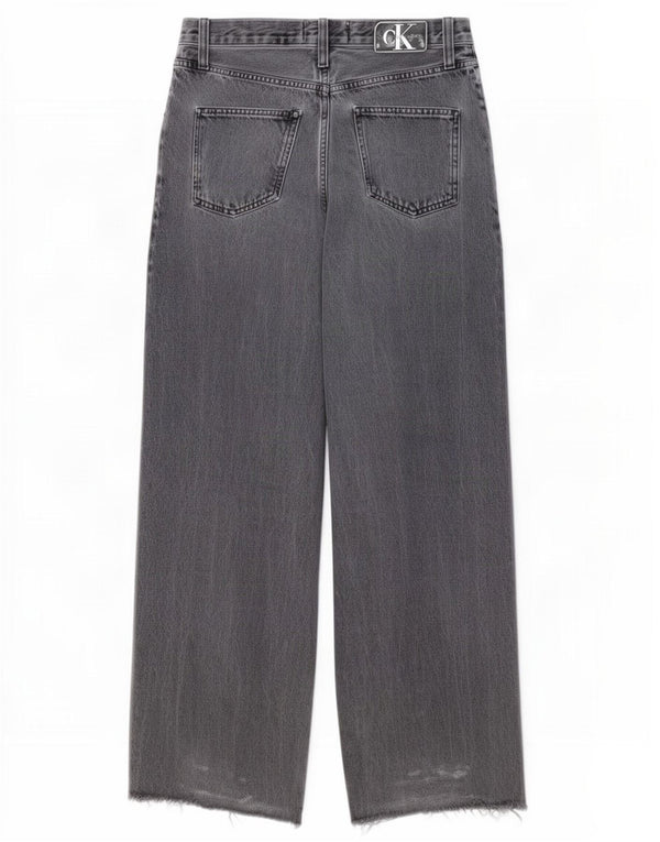 Calvin Klein Jeans Женские широкие джинсы с высокой посадкой W27 L30 Серый хлопок