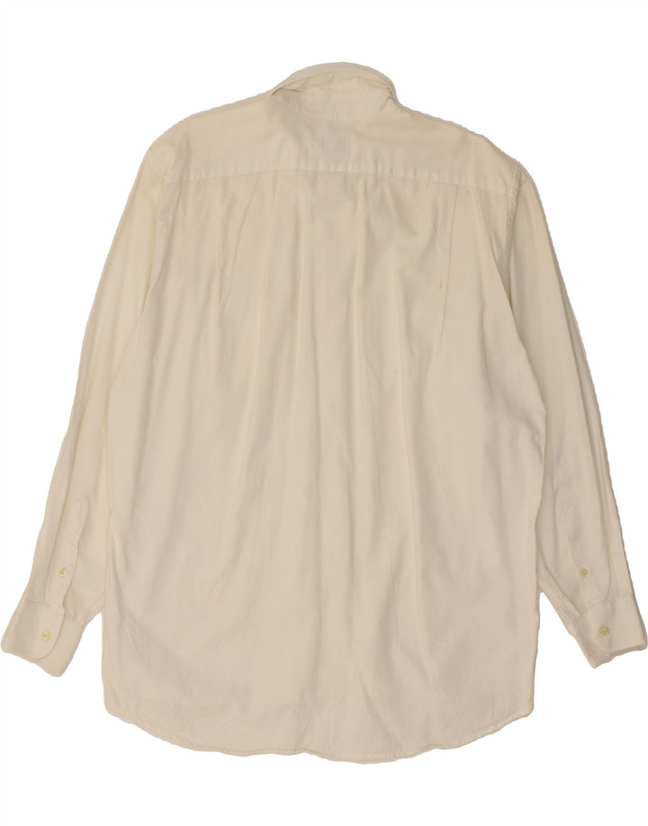LACOSTE Mens Regular Fit Shirt Size 41 Large Off White Cotton Vintage Lacoste and Second-Hand Lacoste from Messina Hembry 