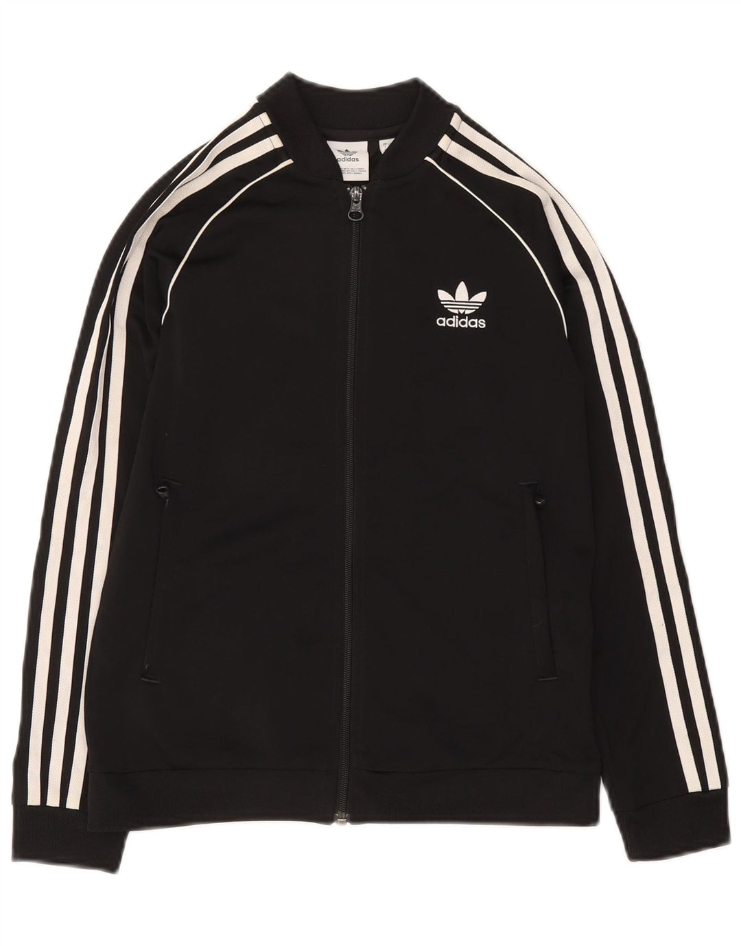 Спортивный костюм Adidas для девочек, верхняя куртка 11-12 лет, черный полиэстер