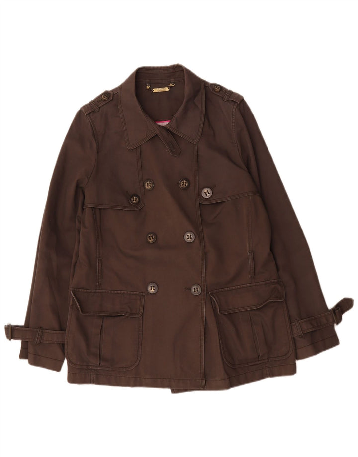 Женский тренч Marks & Spencer Autograph UK 14, хлопковый средний коричневый цвет
