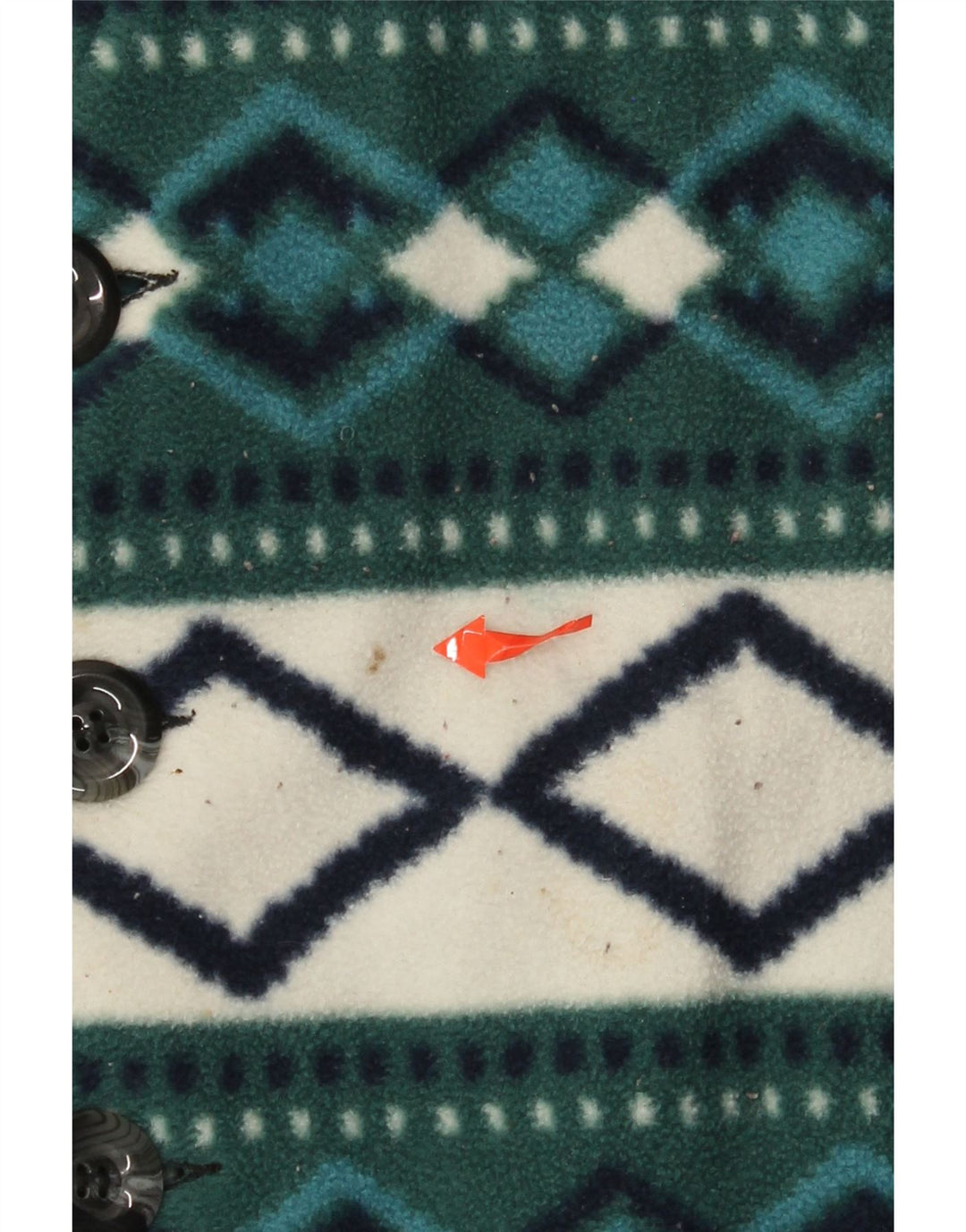 Винтажный женский флисовый жилет UK 14, средний зеленый цвет Argyle/Diamond Retro