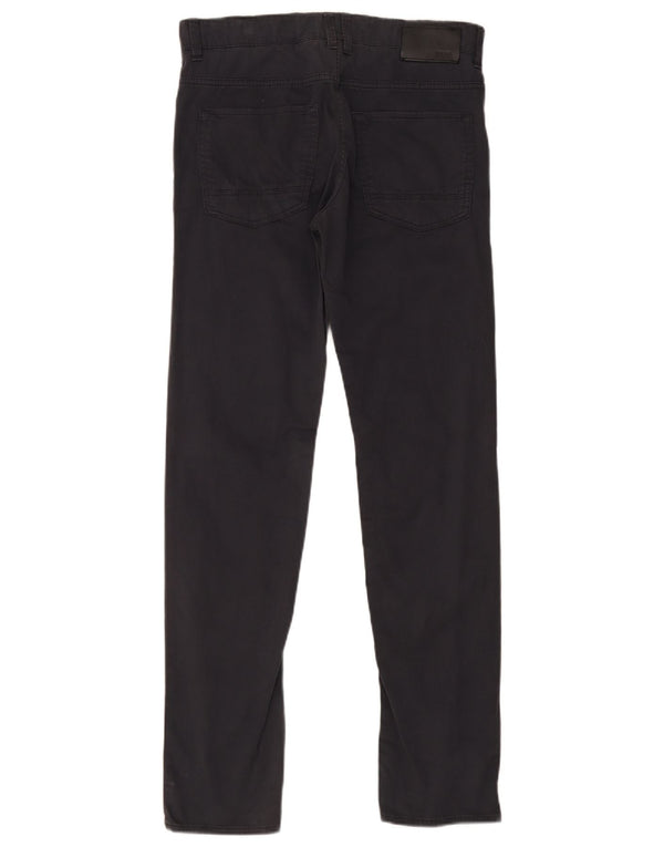 HUGO BOSS Мужские тонкие повседневные брюки W31 L32 Темно-синие хлопковые