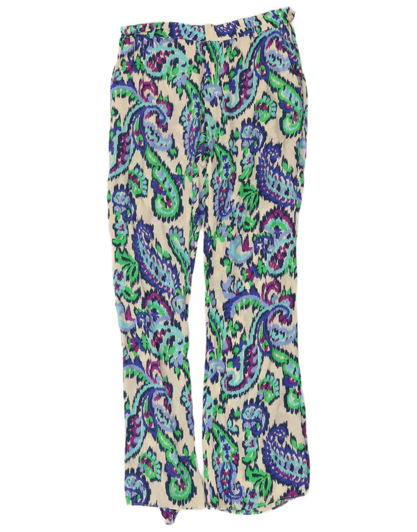 ZARA Женские прямые брюки среднего размера W28 L33 Разноцветный вискоза с пейсли