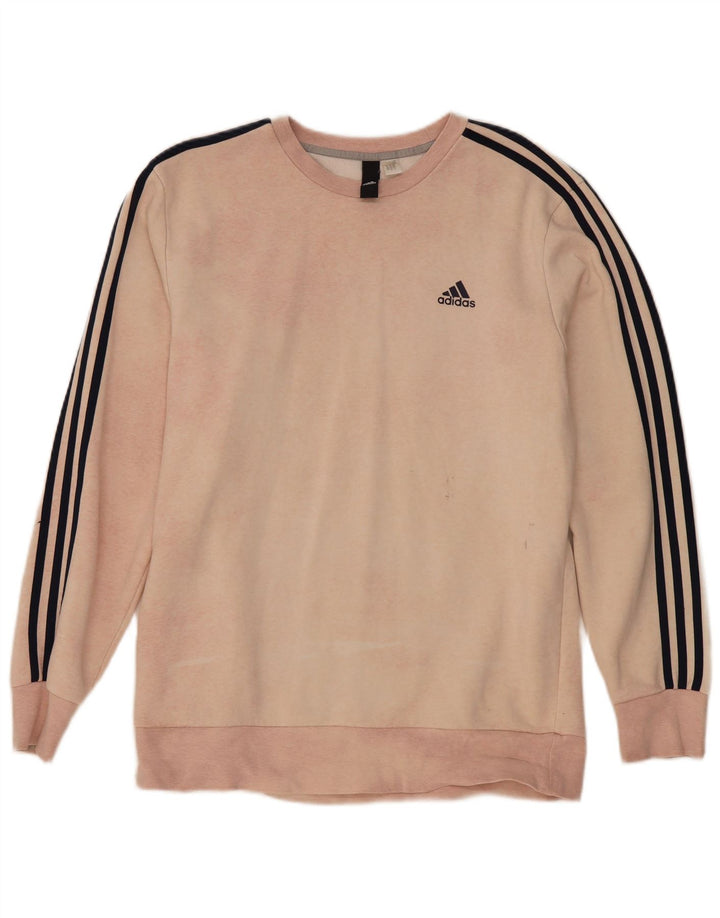 Adidas Мужской джемпер с рисунком стандартного кроя, большой розовый