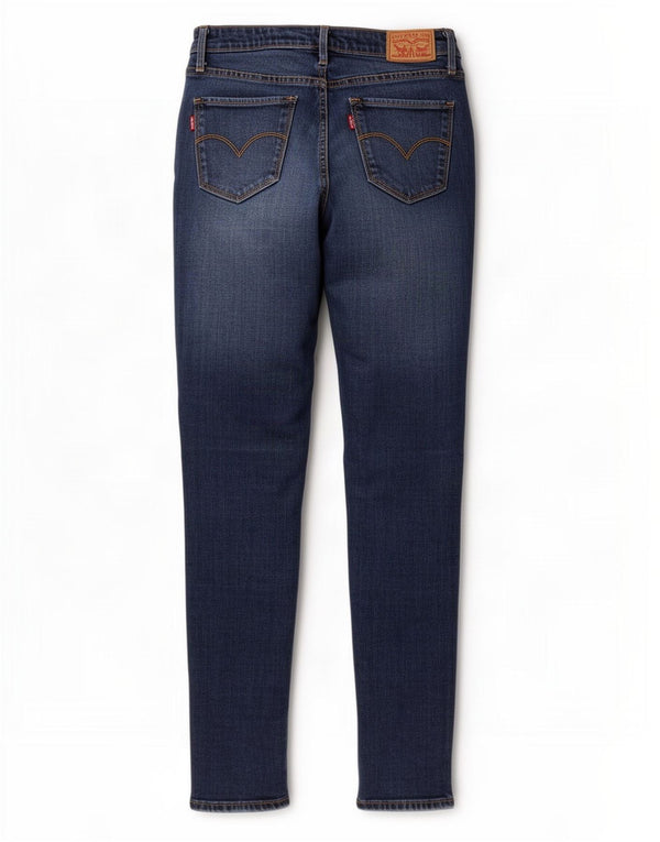 Женские джинсы скинни Levi's 721 с высокой посадкой W28 L30 Темно-синие из лиоцелла