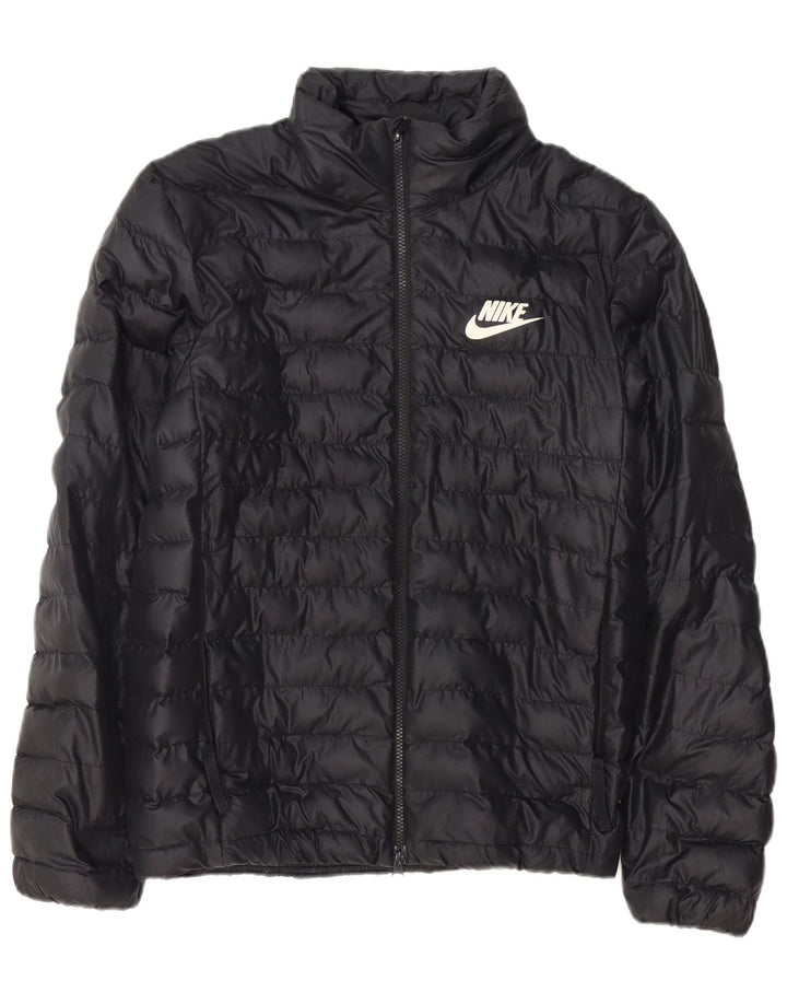 Мужская стеганая куртка Nike UK 36, маленькая, черная, полиэстер