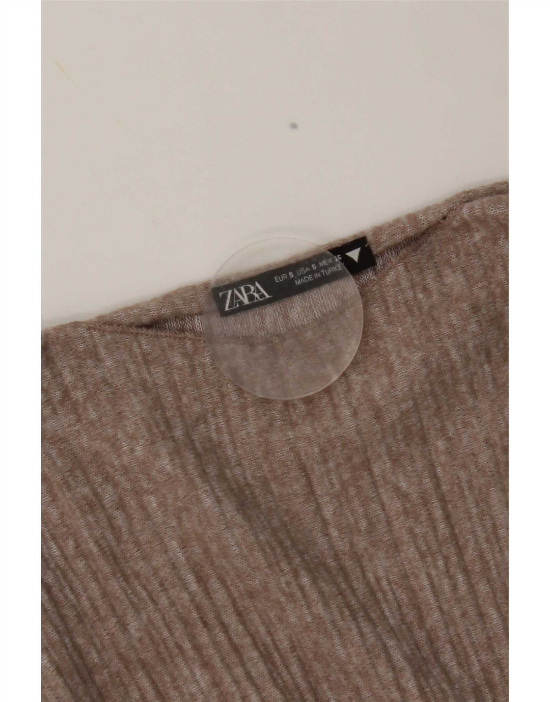 Женская укороченная блузка Zara UK 10, маленький коричневый цвет
