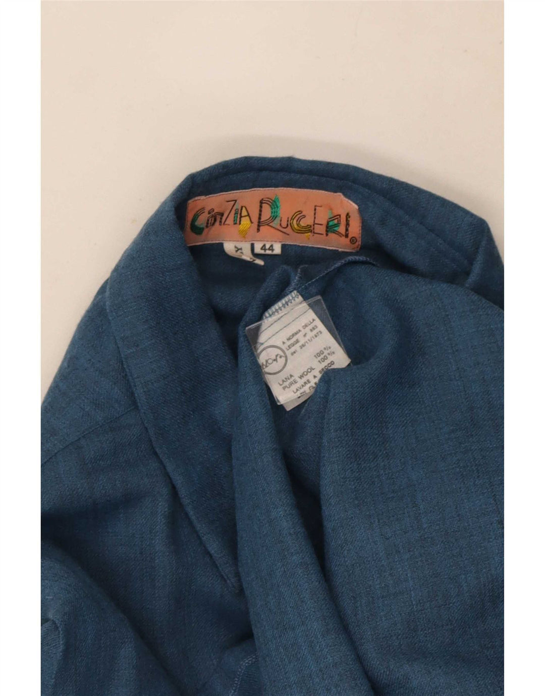 Рубашка женская оверсайз Cinzia Rocca IT 44 Medium Blue Wool