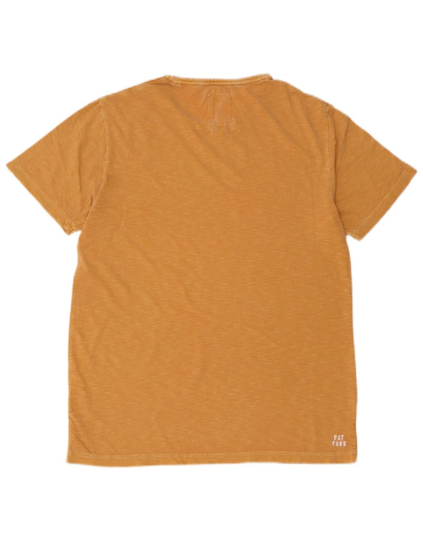 Мужская футболка FAT FACE с рисунком, маленький желтый хлопковый крапчатый топ