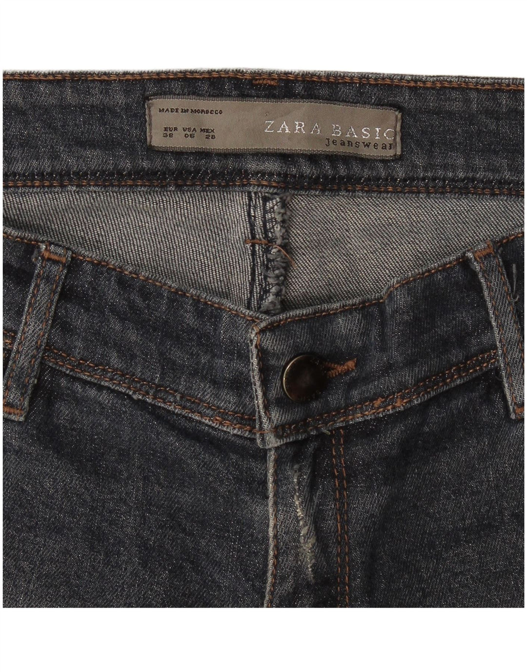 Женские расклешенные джинсы Zara EU 38 Small W28 L31 Темно-синие