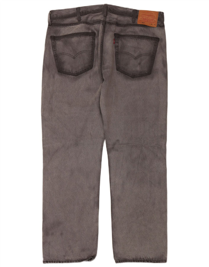 Мужские прямые джинсы LEVI'S 501 W38 L30 Серые, хлопок