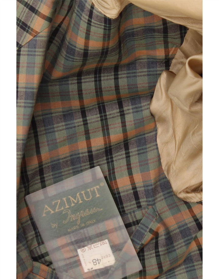 Женский пиджак Ingram Azimut с 2 пуговицами IT 48 XL, хлопковый зеленый клетчатый пиджак
