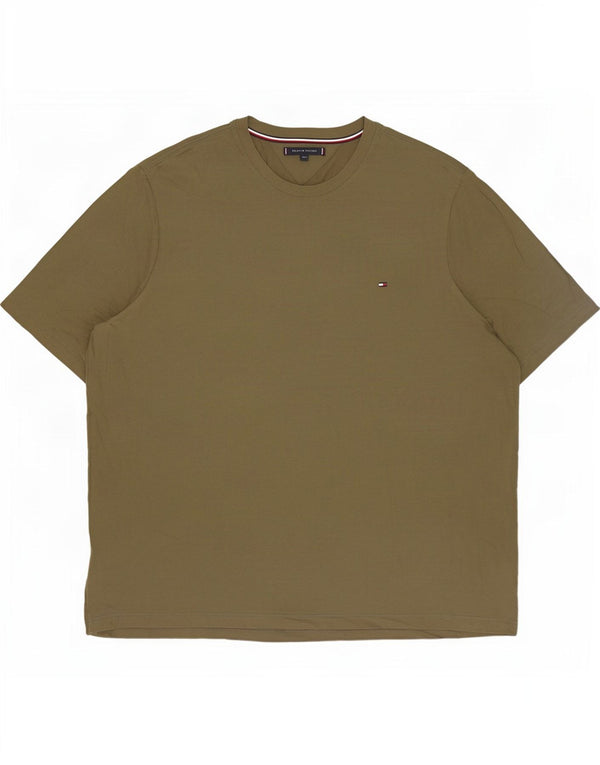 Мужская футболка Tommy Hilfiger для высоких 3XL, хлопок цвета хаки