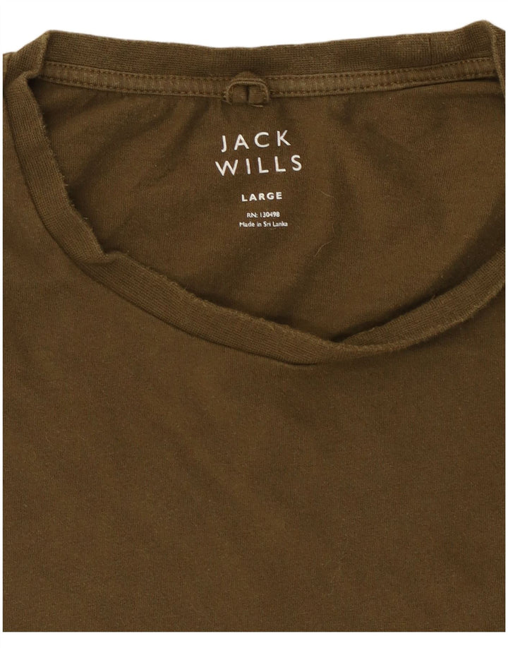Мужская футболка Jack Wills, большой хлопок цвета хаки