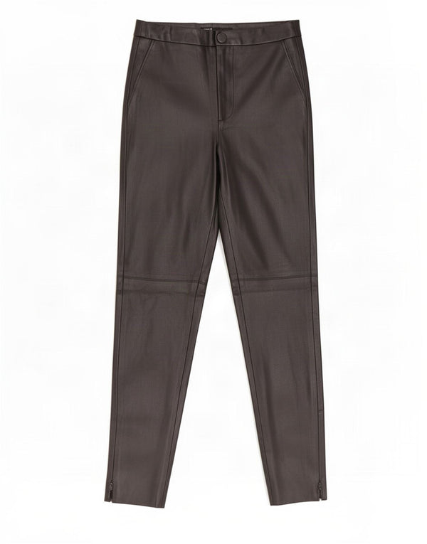 Женские узкие брюки из искусственной кожи Zara, маленькие W26 L26, черные