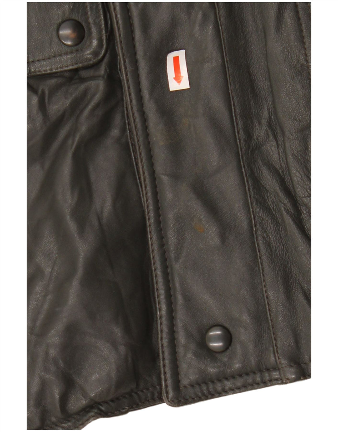 Винтажная мужская кожаная куртка в стиле милитари UK 38 средний серый