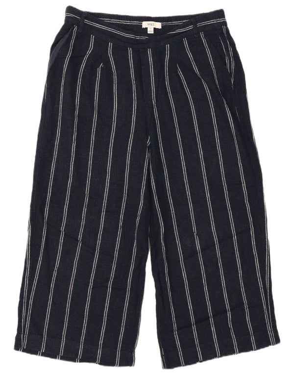 Женские капри Marks & Spencer UK 14, большие W34 L23, темно-синие в полоску
