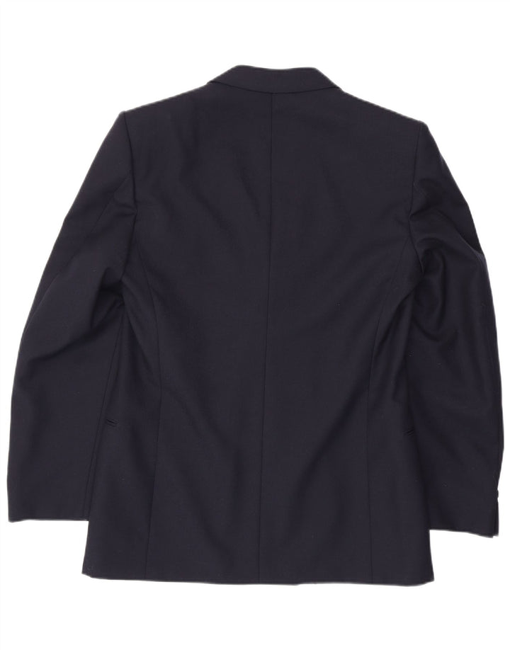 FACIS Мужской двубортный пиджак IT 52 XL Темно-синий из натуральной шерсти