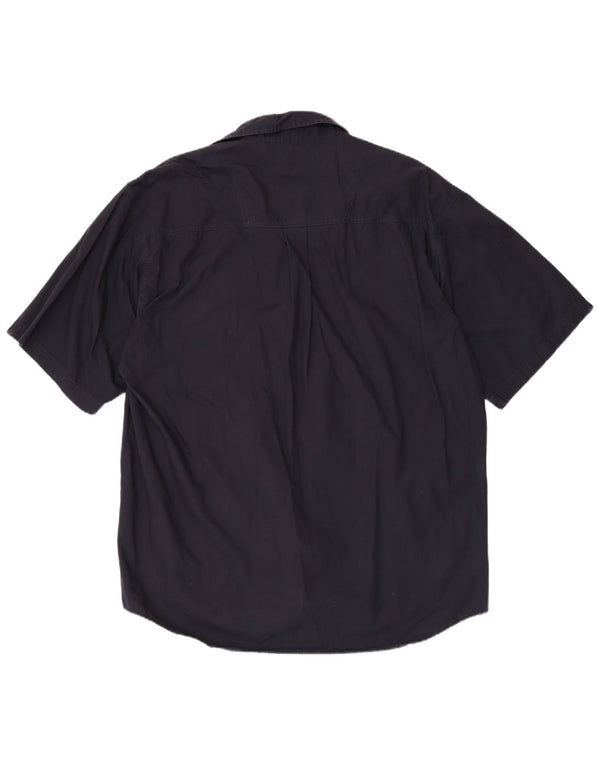 Мужская рубашка Lerros с коротким рукавом XL, темно-синяя, хлопок