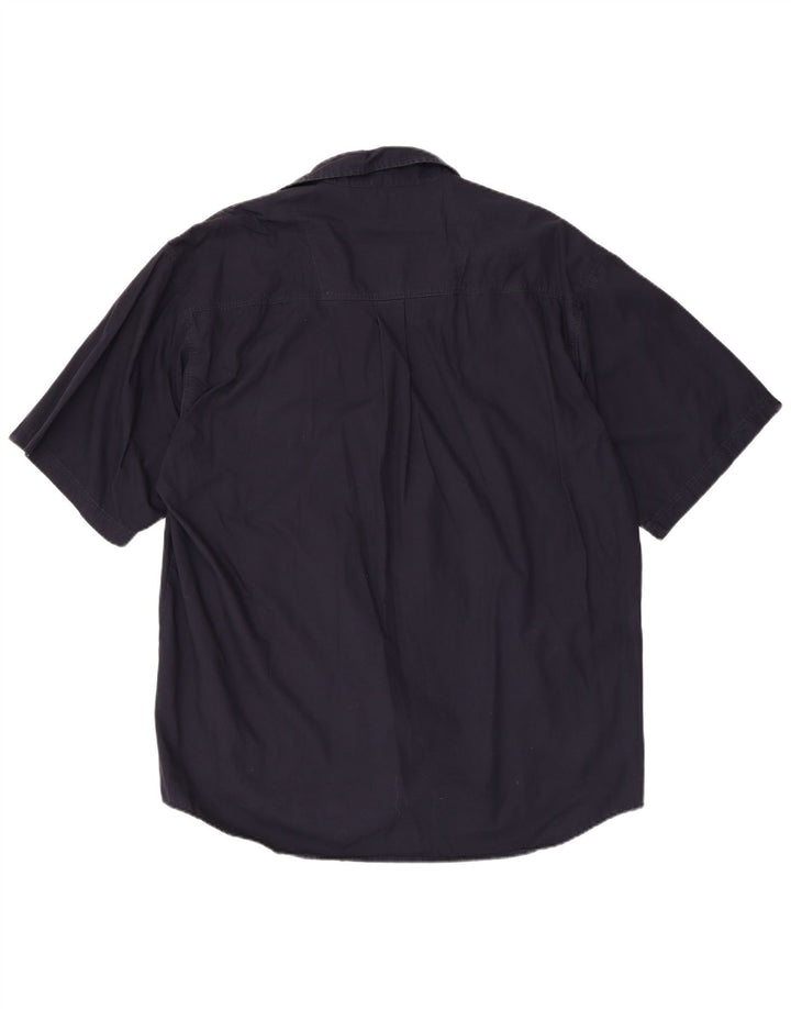 Мужская рубашка Lerros с коротким рукавом XL, темно-синяя, хлопок