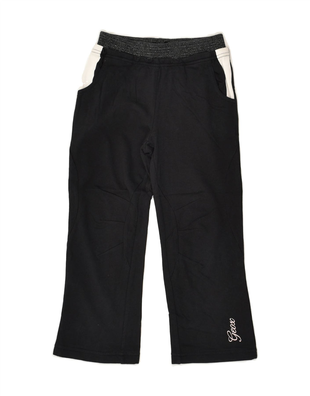 GEOX Girls Tracksuit Trousers 2-3 Years Black Cotton | Vintage Geox | Thrift | Second-Hand Geox | Used Clothing | Messina Hembry 