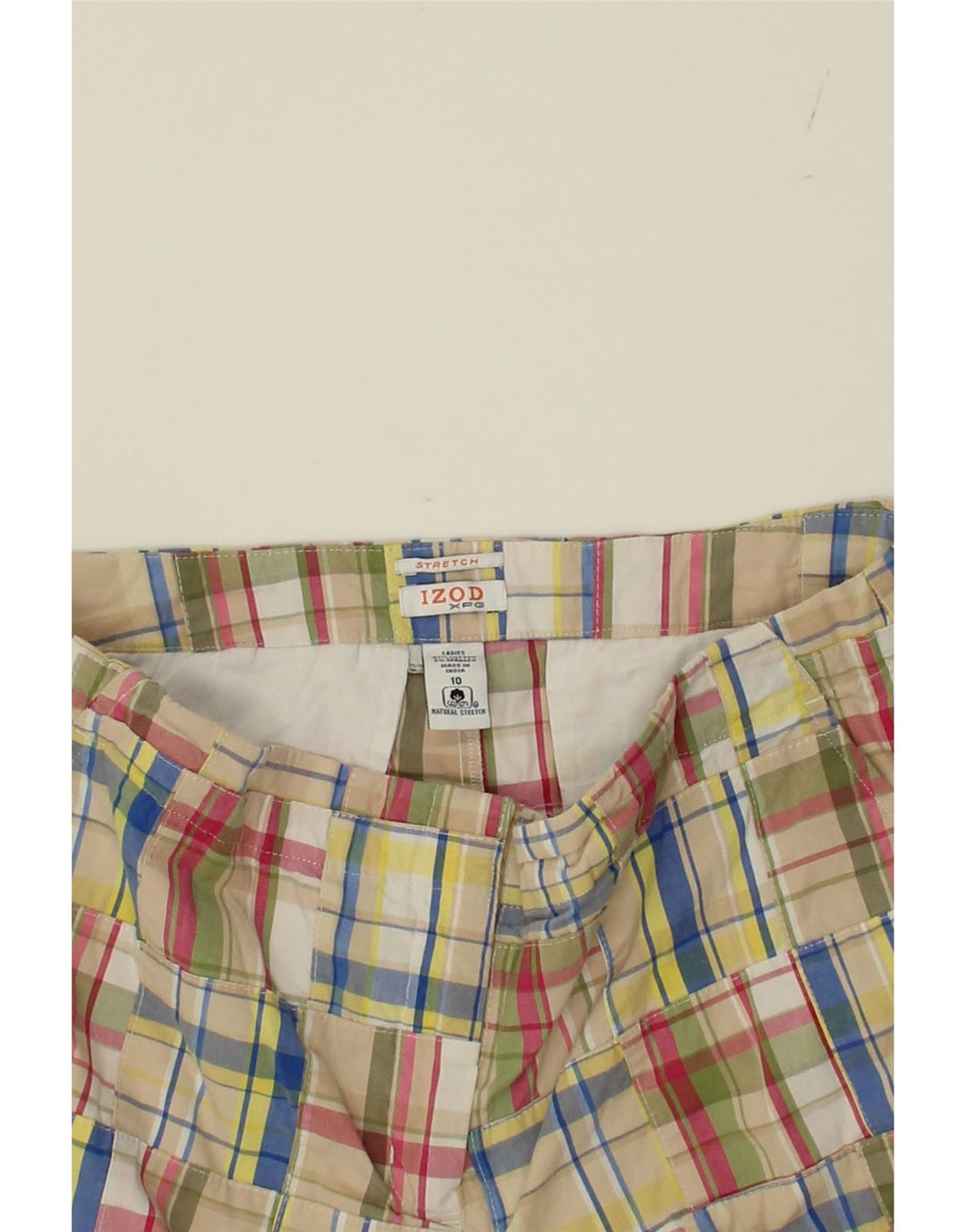 IZOD Womens Chino Shorts US 10 Large W32  Multicoloured Patchwork Cotton Vintage Izod and Second-Hand Izod from Messina Hembry 