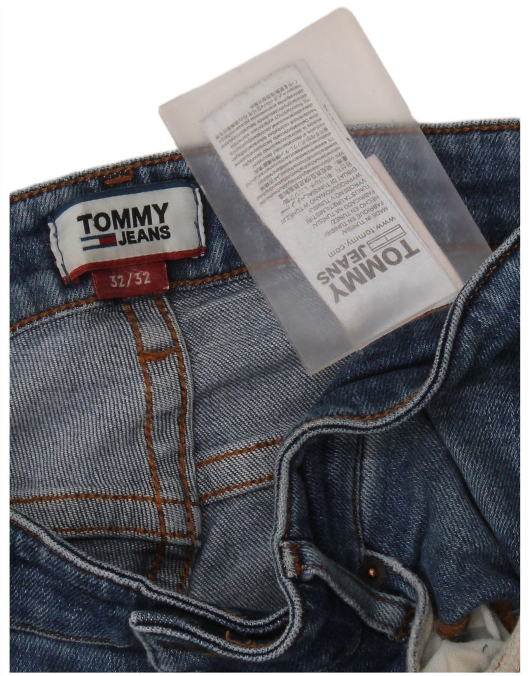 Мужские прямые джинсы Tommy Hilfiger Ryan W32 L42, синий хлопок