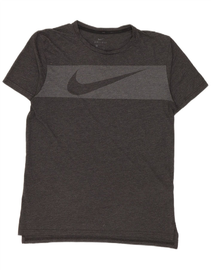 Мужская футболка NIKE Dri Fit с графическим рисунком, маленький серый полиэстер в тонкую полоску