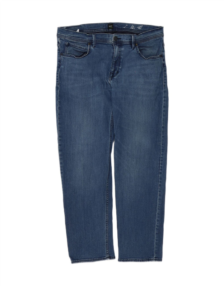 Мужские узкие джинсы Hugo Boss W36 L30, синий хлопок