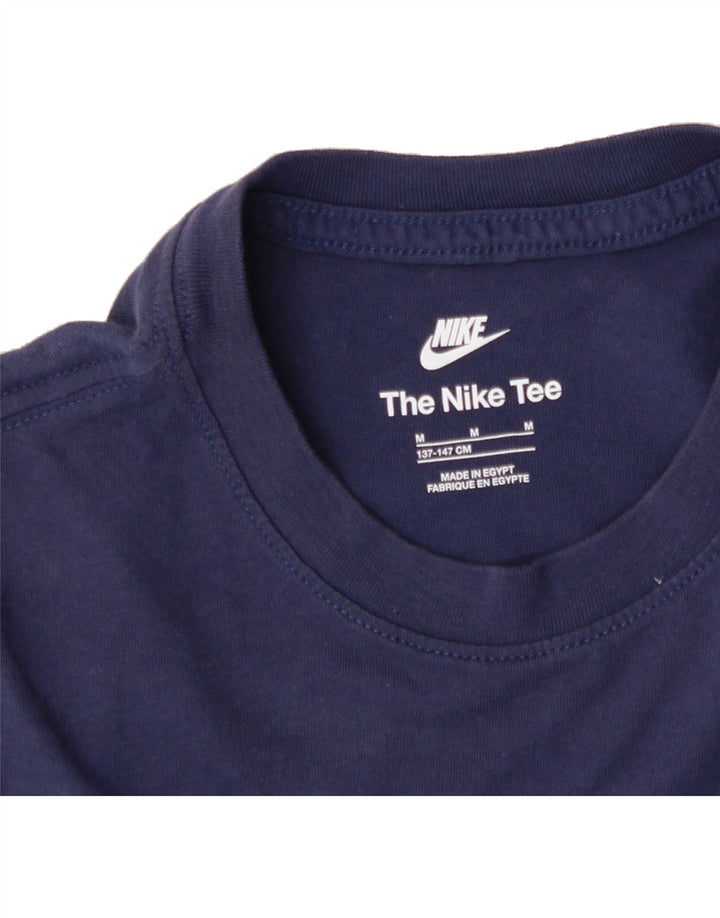 NIKE Boys Graphic T-Shirt Top 10-11 Years Medium Navy Blue Cotton Vintage Nike and Second-Hand Nike from Messina Hembry 