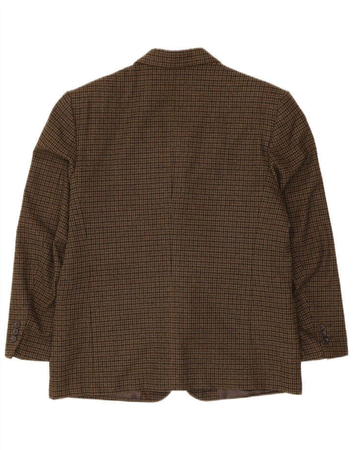 PETRELLI Мужской пиджак IT 51 Большой Хаки Гусиные лапки Натуральная шерсть