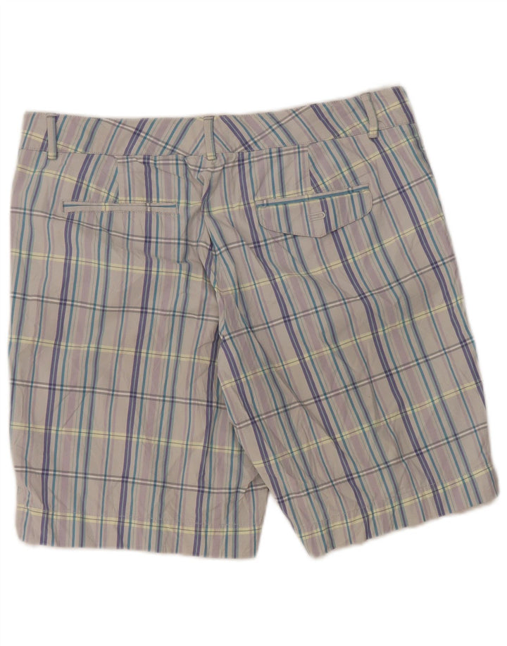 DOCKERS Женские повседневные шорты US 8 Medium W34 Серые клетчатые хлопковые шорты