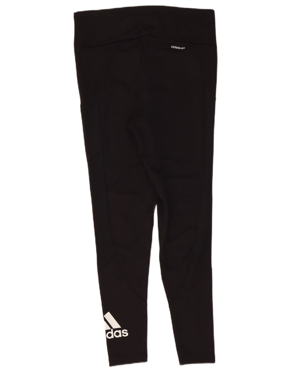 Женские леггинсы Adidas Aeroready с рисунком UK 16/18, большой черный полиэстер