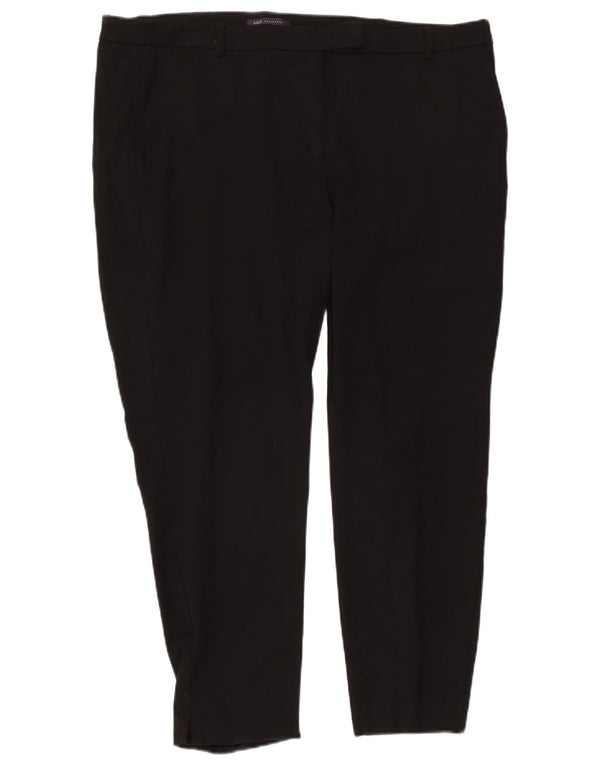Женские костюмные брюки с высокой талией Marks & Spencer, Великобритания 22 3XL W42 L27, черные