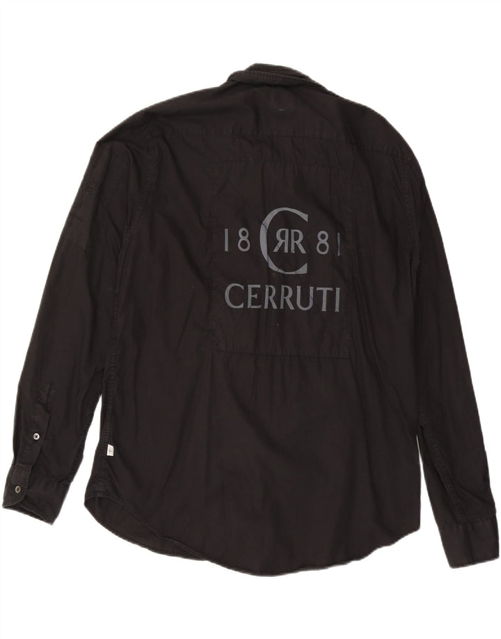 CERRUTI 1881 Мужская рубашка с рисунком XL, черная