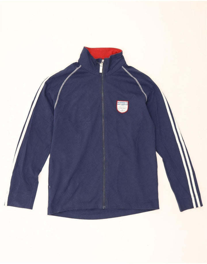 Мужской спортивный костюм с графическим рисунком Sergio Tacchini, большая темно-синяя хлопковая куртка