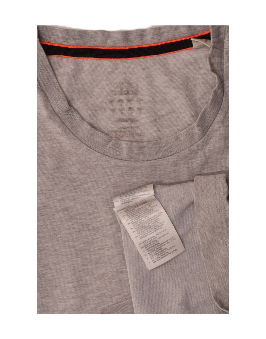 ADIDAS Mens Graphic T-Shirt Top Small Grey Cotton