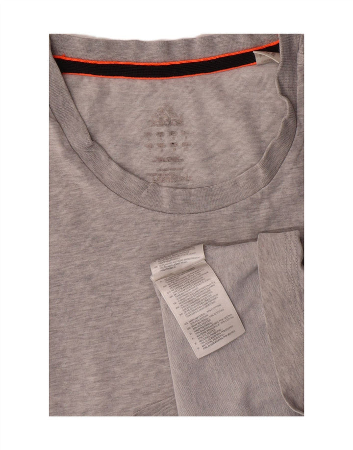 ADIDAS Mens Graphic T-Shirt Top Small Grey Cotton