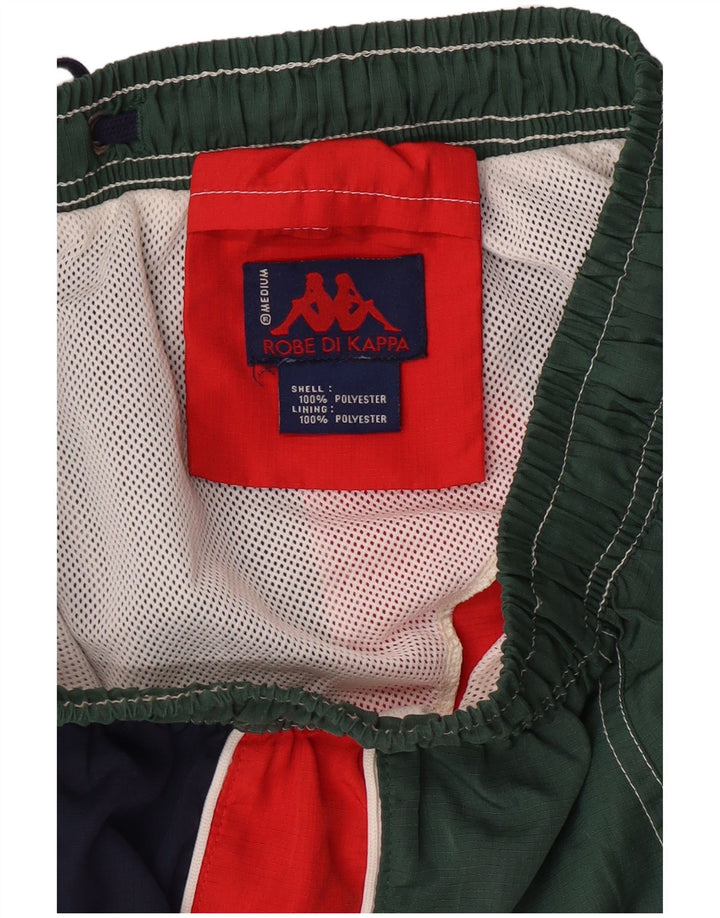 KAPPA Мужские шорты для плавания, средний зеленый цвет, полиэстер с цветными блоками