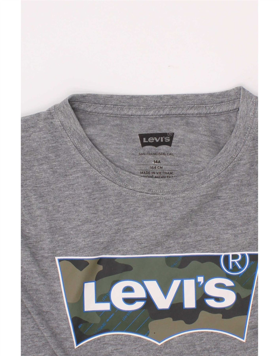 Футболка с рисунком Levi's для мальчиков 13-14 лет, серая