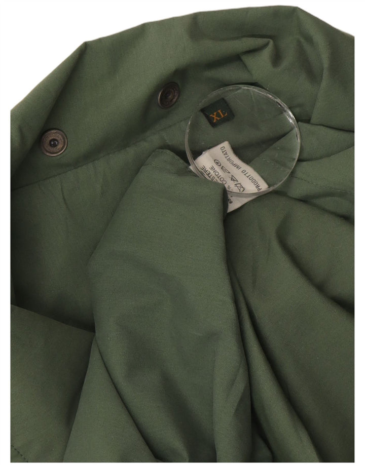 Винтажная мужская куртка UK 42 XL, зеленый полиэстер