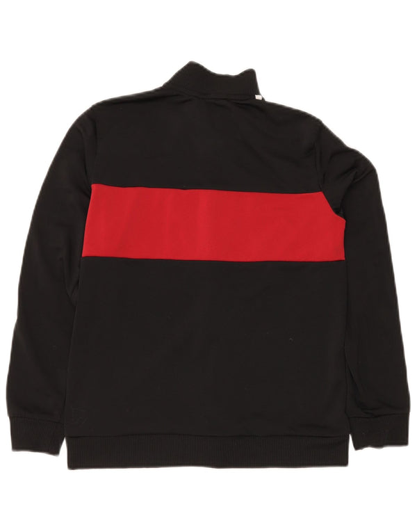 Спортивный костюм ADIDAS для мальчиков, верхняя куртка 11–12 лет, черный полиэстер с цветными блоками