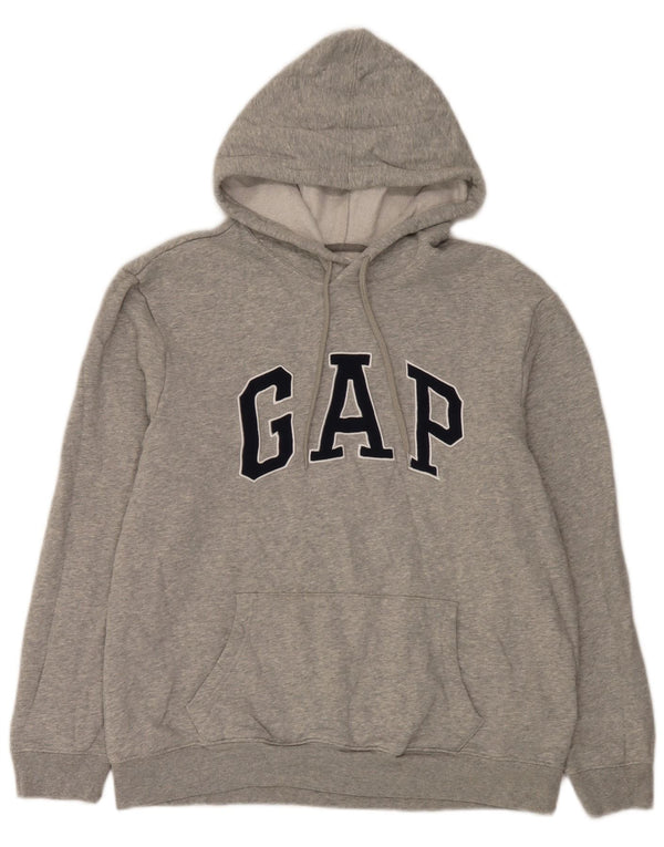 Женский джемпер с капюшоном Gap UK 16, большой серый хлопок с крапинками