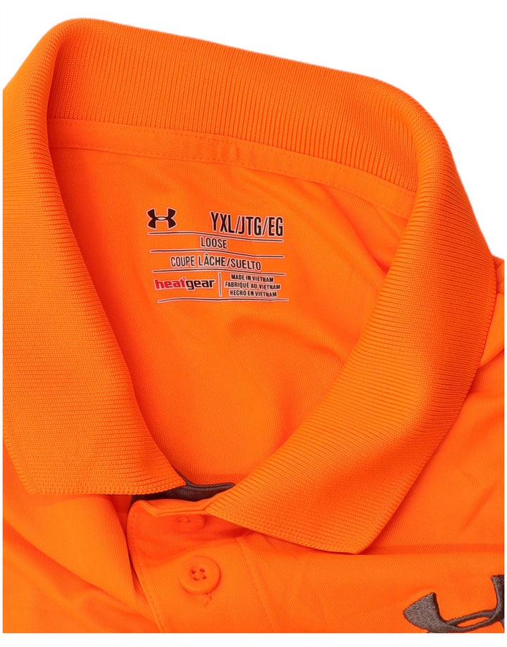Рубашка-поло Under Armour для мальчиков Heat Gear 13–14 лет, XL, оранжевая