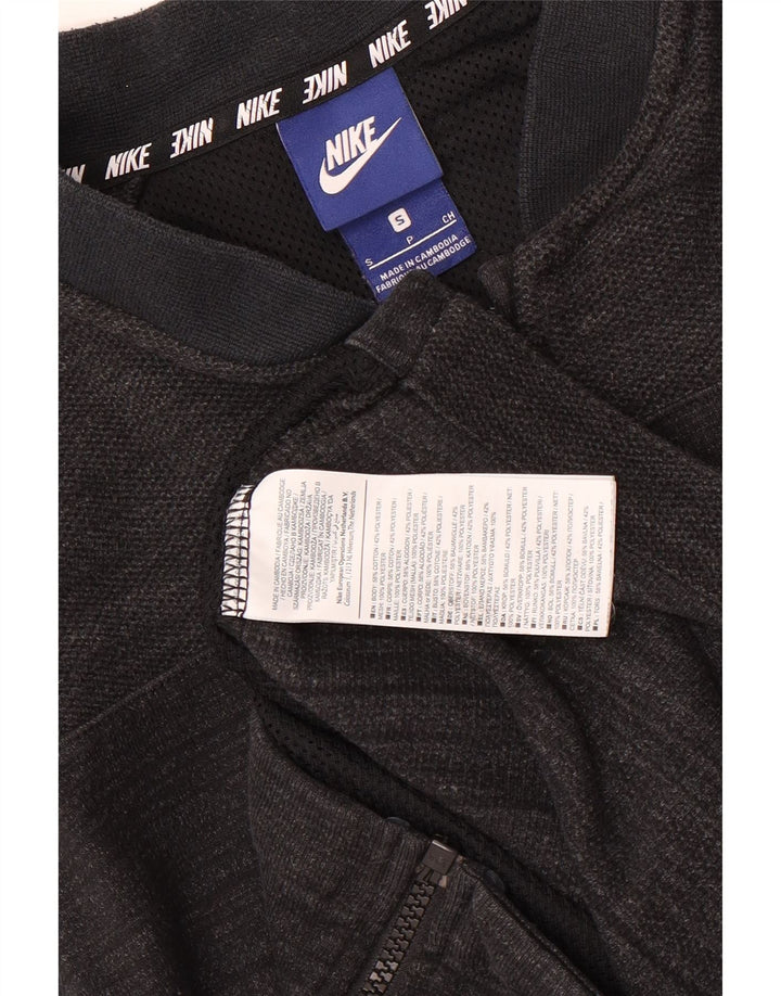 Мужской спортивный костюм Nike, маленькая серая полосатая хлопковая куртка