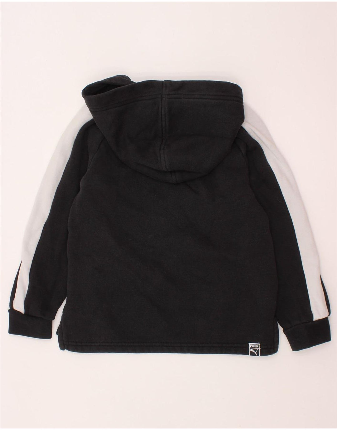 Толстовка с капюшоном PUMA для мальчиков 5–6 лет, черный хлопок с цветными блоками