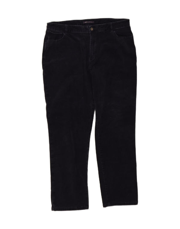 Женские вельветовые брюки с высокой талией Marks & Spencer UK 18 XL W34 L27 Темно-синий B